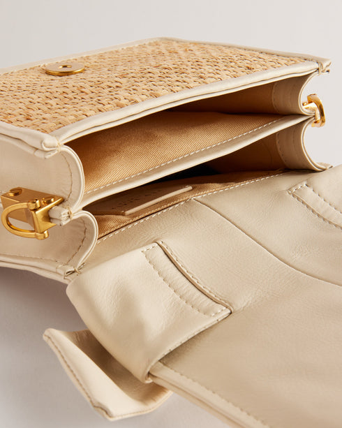 NIYAHNA-Bags-Faux Raffia Soft Knot Mini Bow Bag- Ted Baker Romania